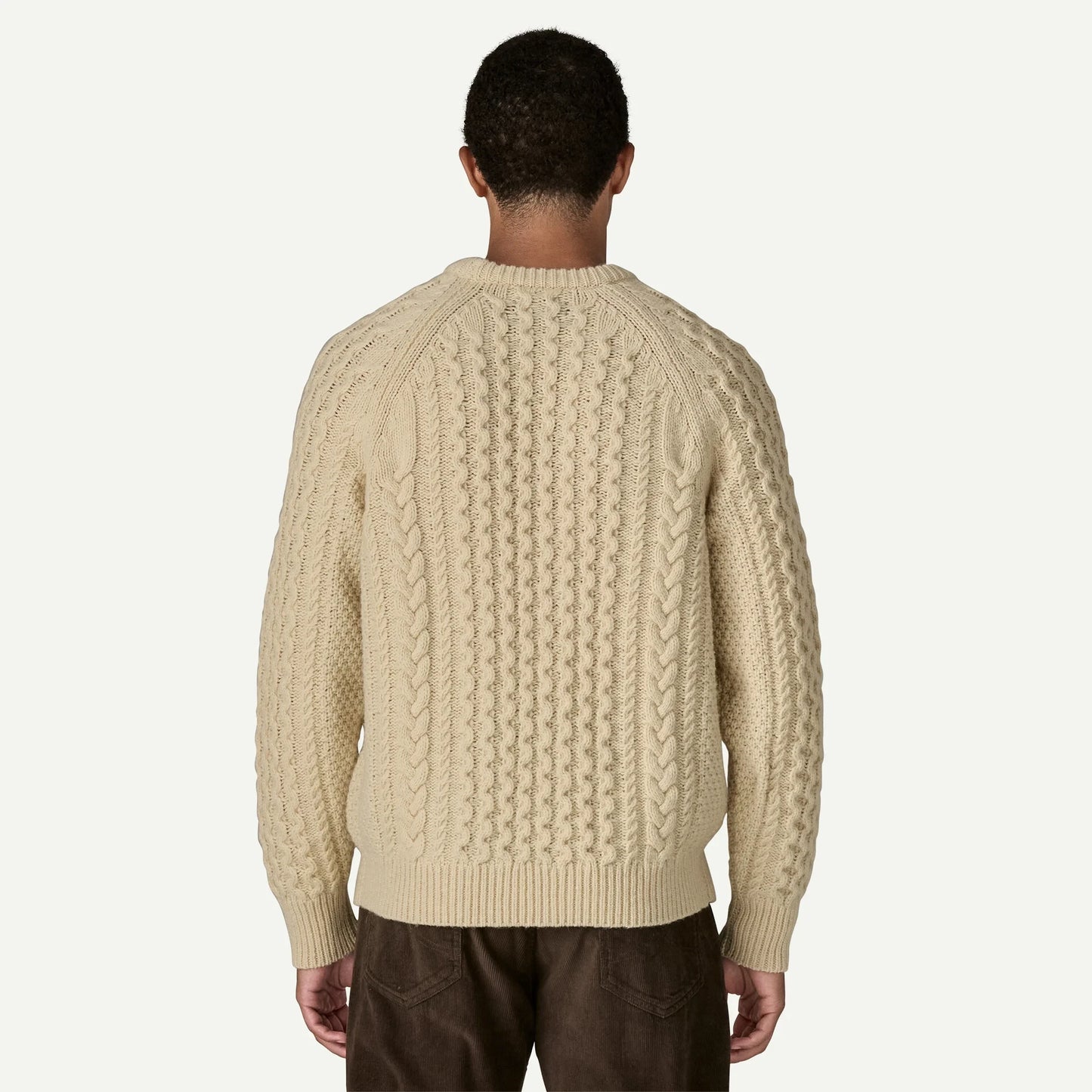 Recycled Wool-Blend Cable-Knit Crewneck Sweater - US 1683