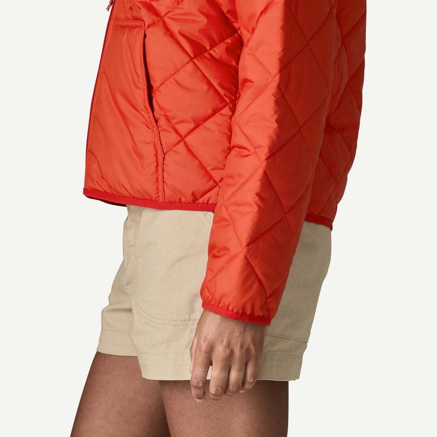 Women's Diamond Quilted Bomber Hoody - US 8050