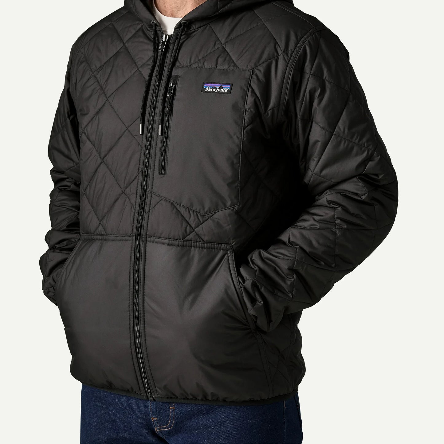 Men's Diamond Quilted Bomber Hoody - US 8691