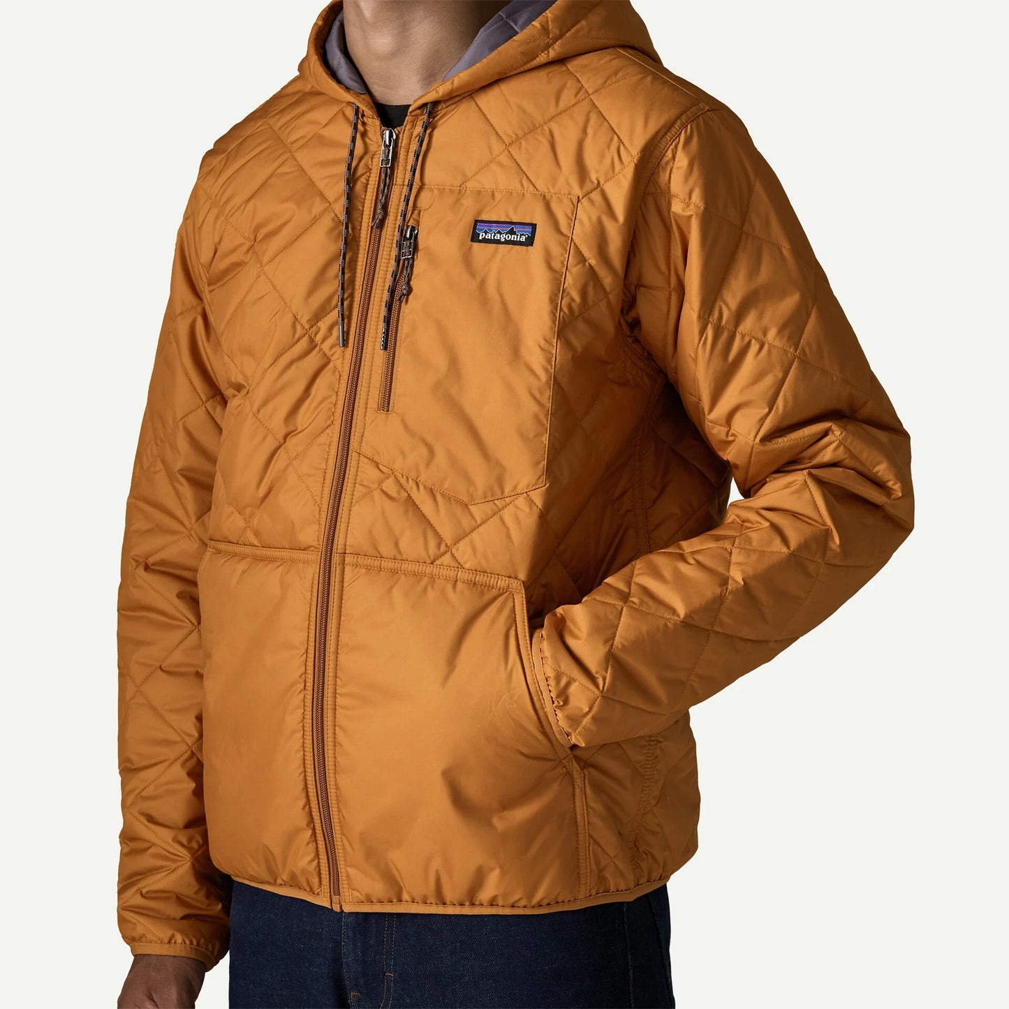 Men's Diamond Quilted Bomber Hoody - US 5914