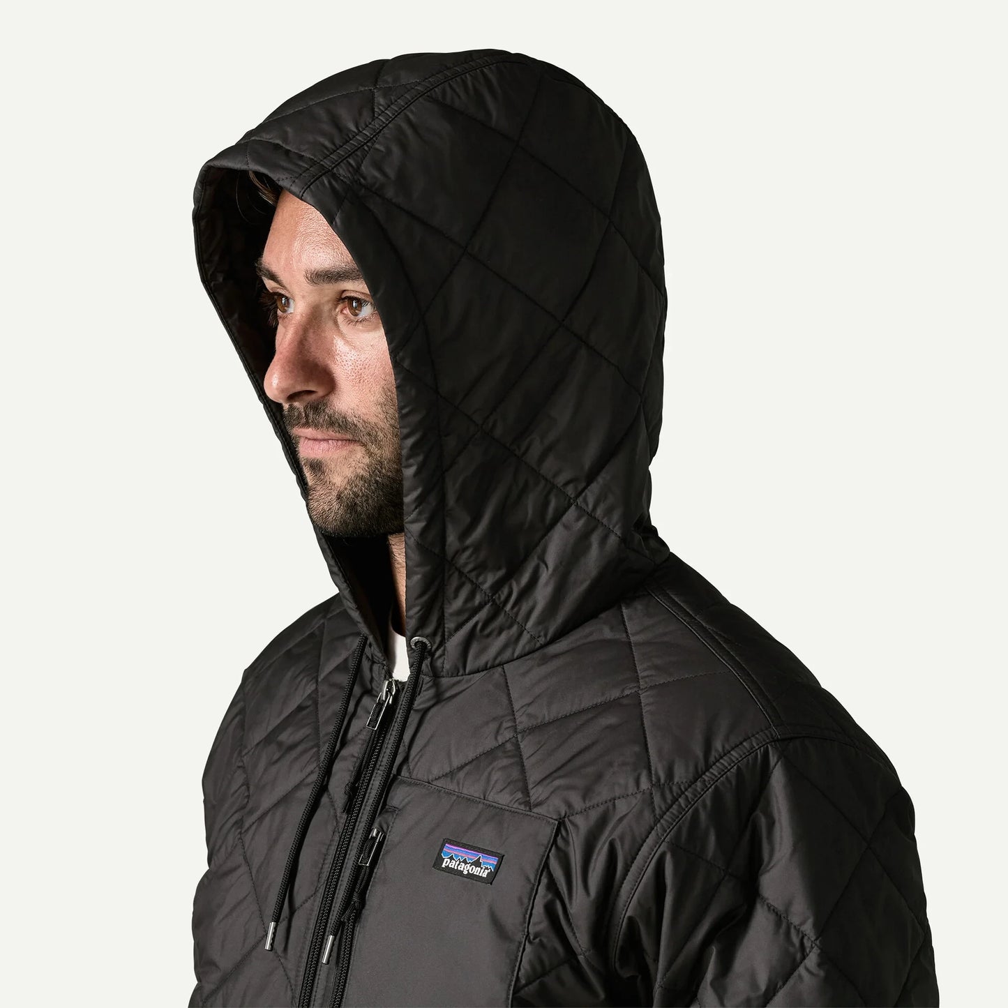 Men's Diamond Quilted Bomber Hoody - US 4858