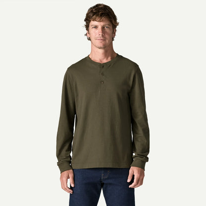 Men's Long-Sleeved Henley Shirt - US 9798