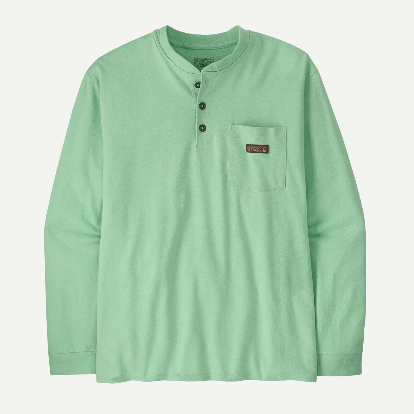 Men's Long-Sleeved Work Henley Pocket Tee - US 5601