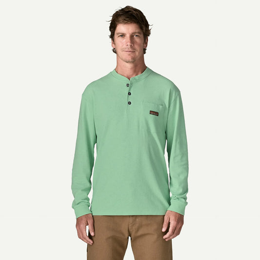 Men's Long-Sleeved Work Henley Pocket Tee - US 5601