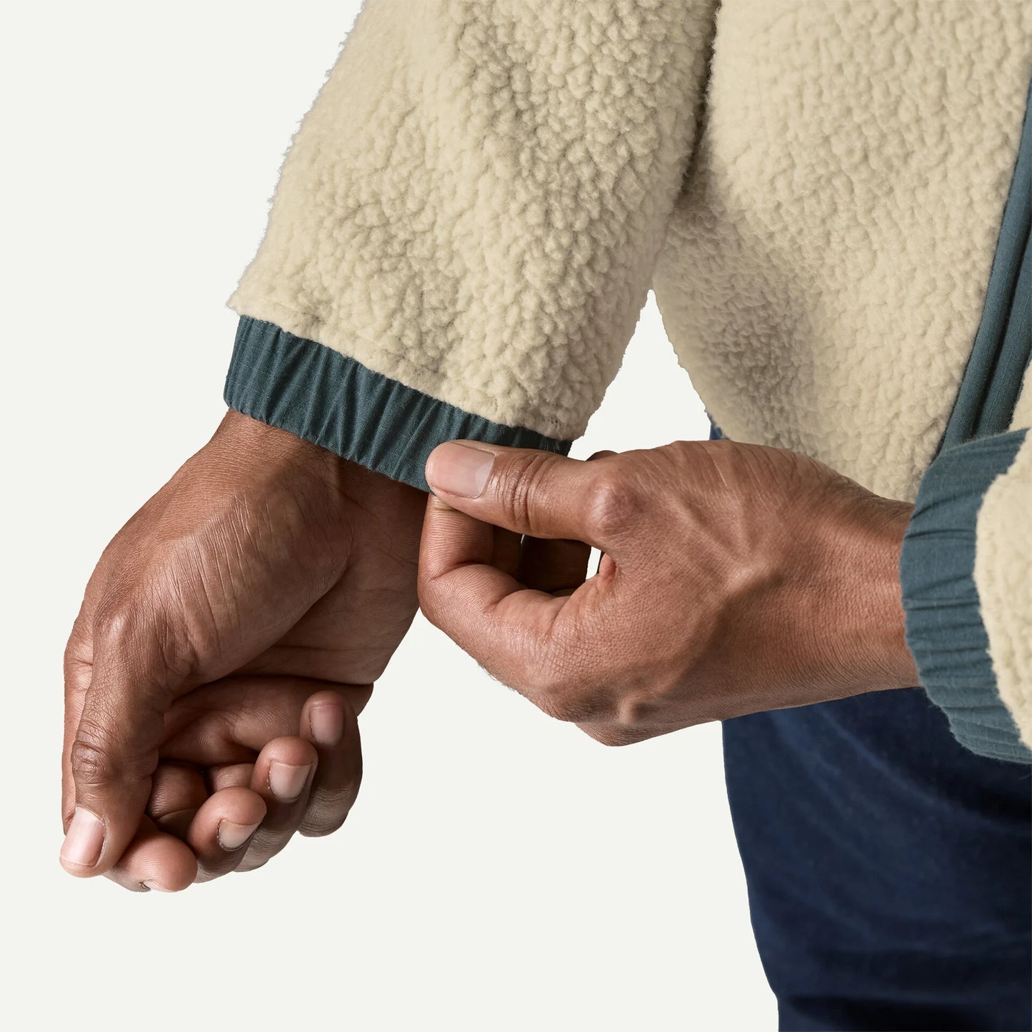Men's Retro Pile Fleece Patch Jacket - US 4534