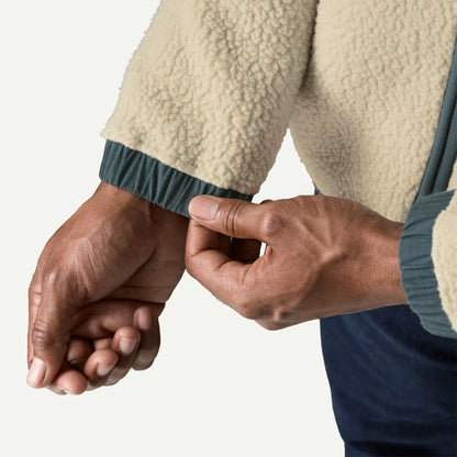 Men's Retro Pile Fleece Patch Jacket - US 0429