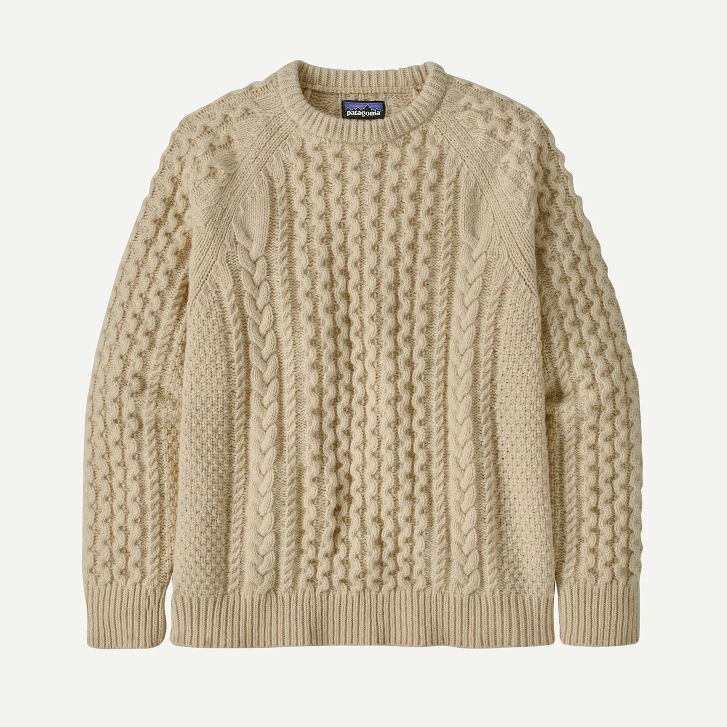 Recycled Wool-Blend Cable-Knit Crewneck Sweater - US 1683