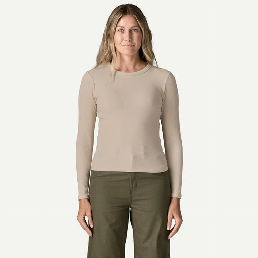 Women's Long-Sleeved Rib-Knit Top - US 3676