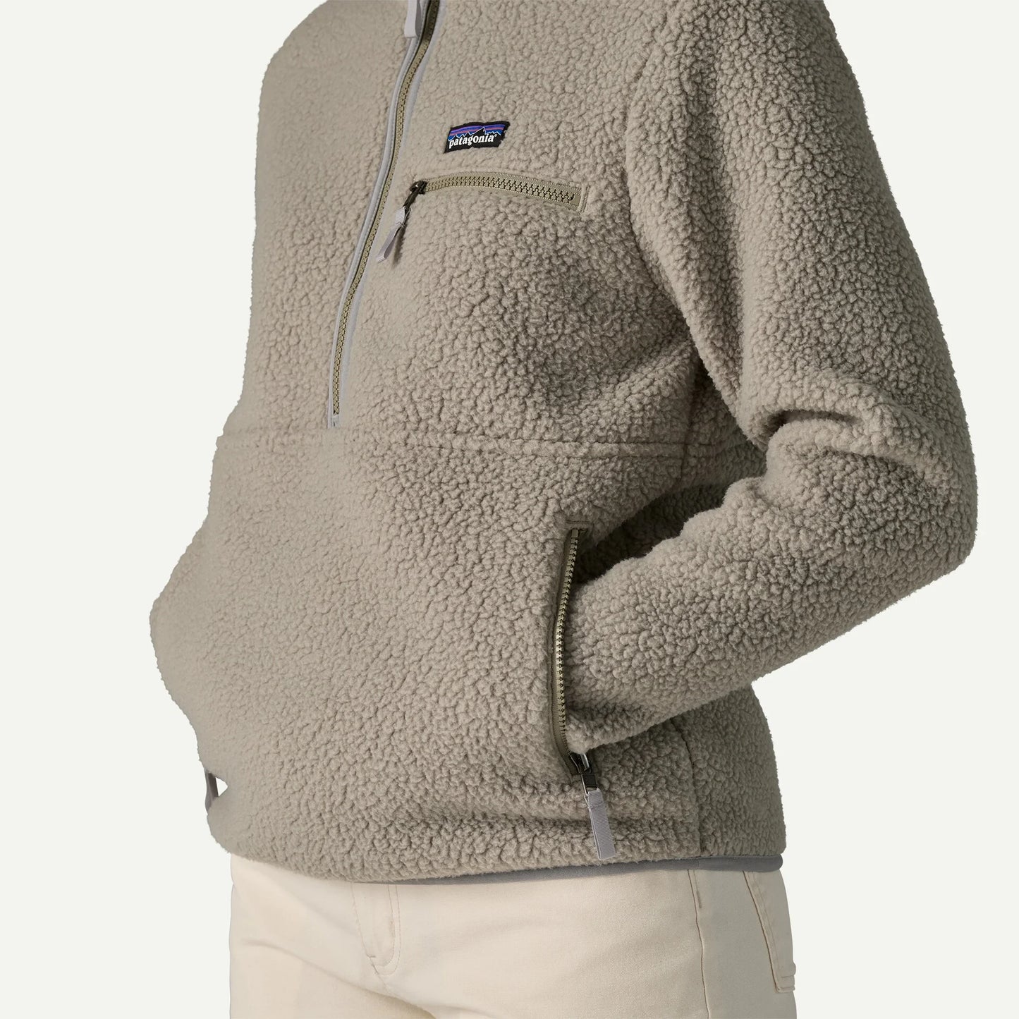 Women's Retro Pile Fleece Marsupial Pullover - US 9209