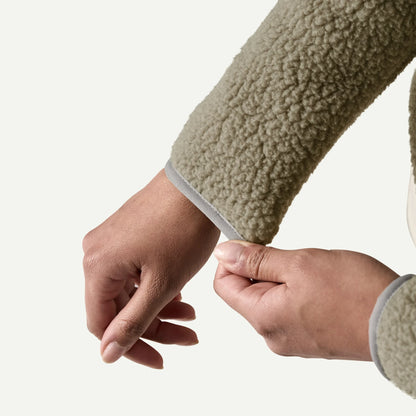 Women's Retro Pile Fleece Marsupial Pullover - US 9209