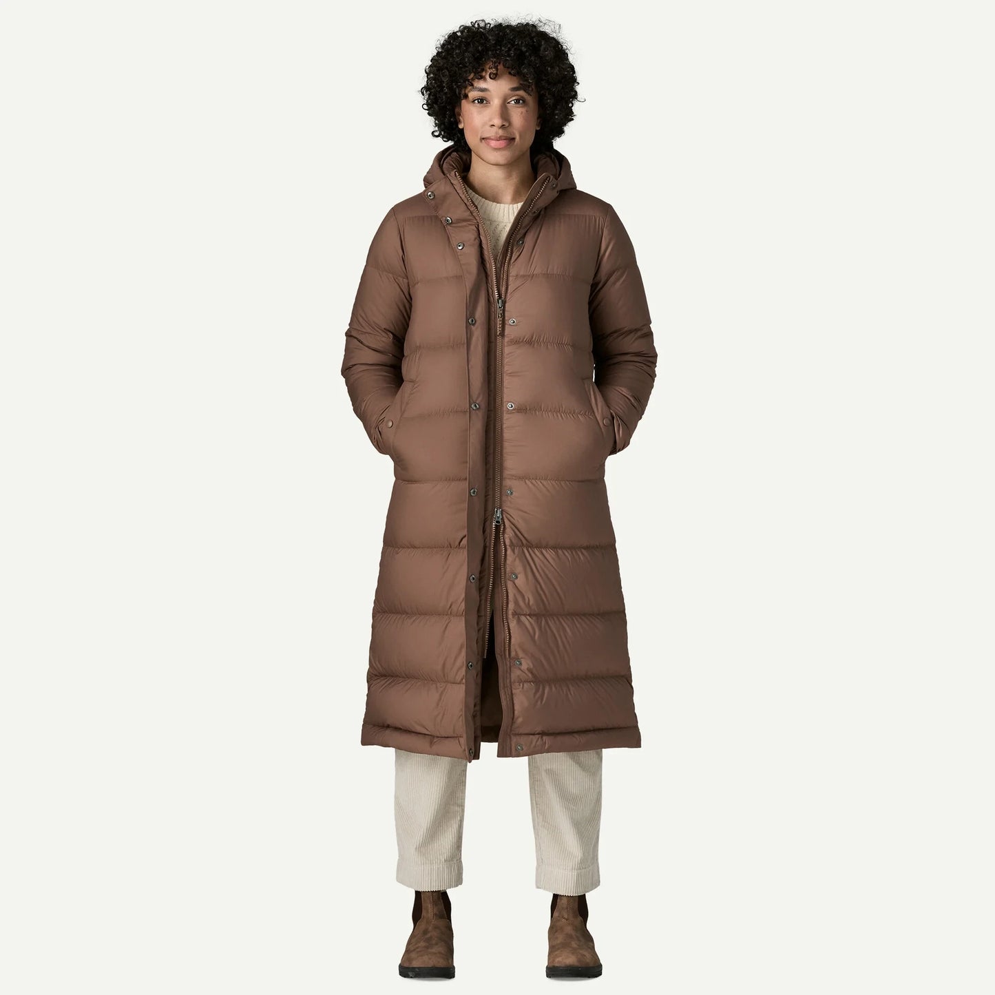 Women's Silent Down Long Parka - US 3819