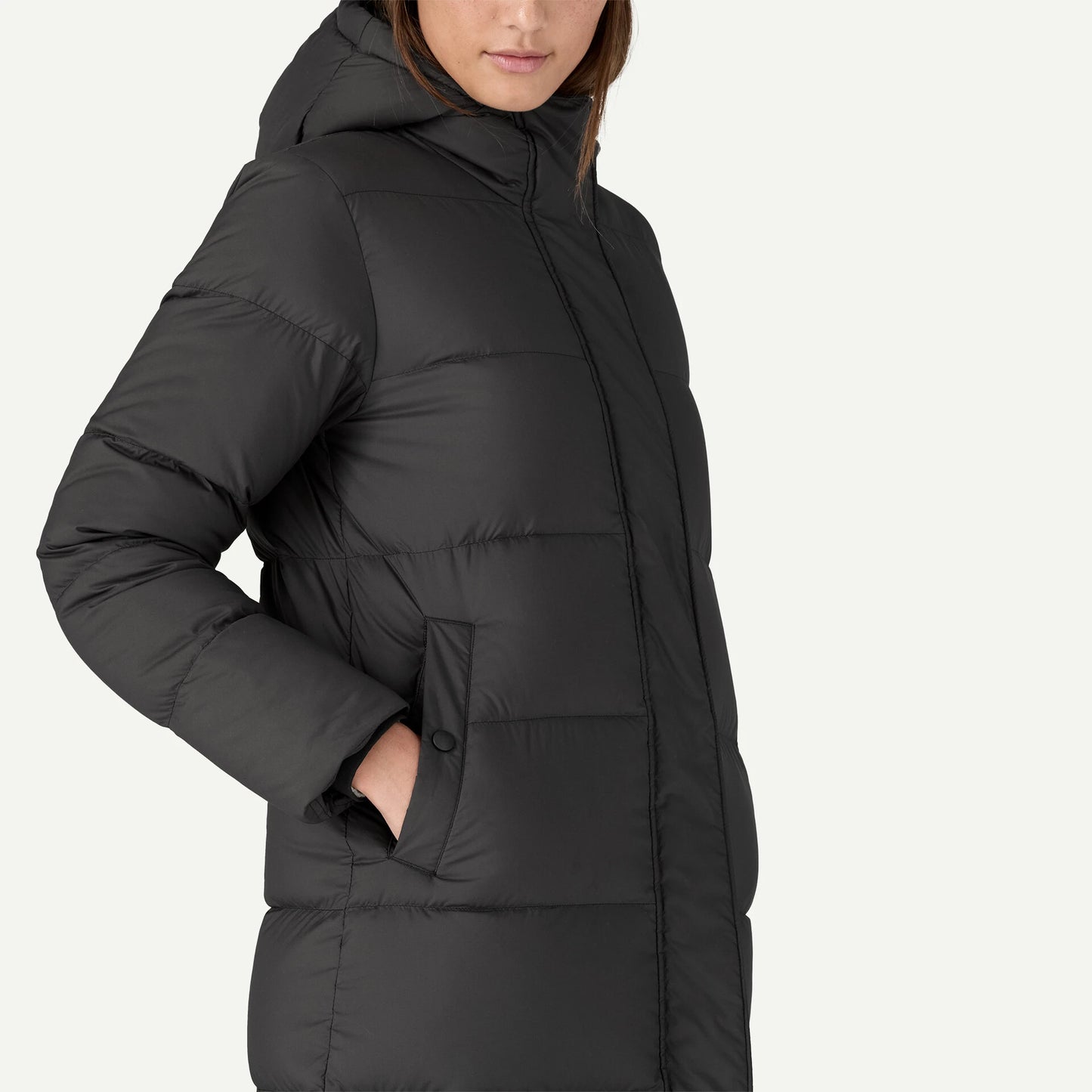 Women's Silent Down Long Parka - US 3705
