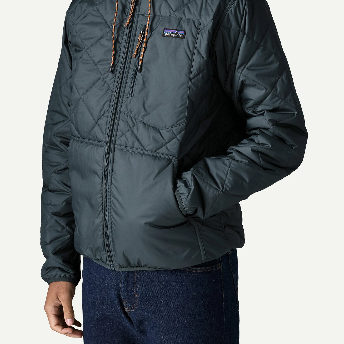 Men's Diamond Quilted Bomber Hoody - US 8691
