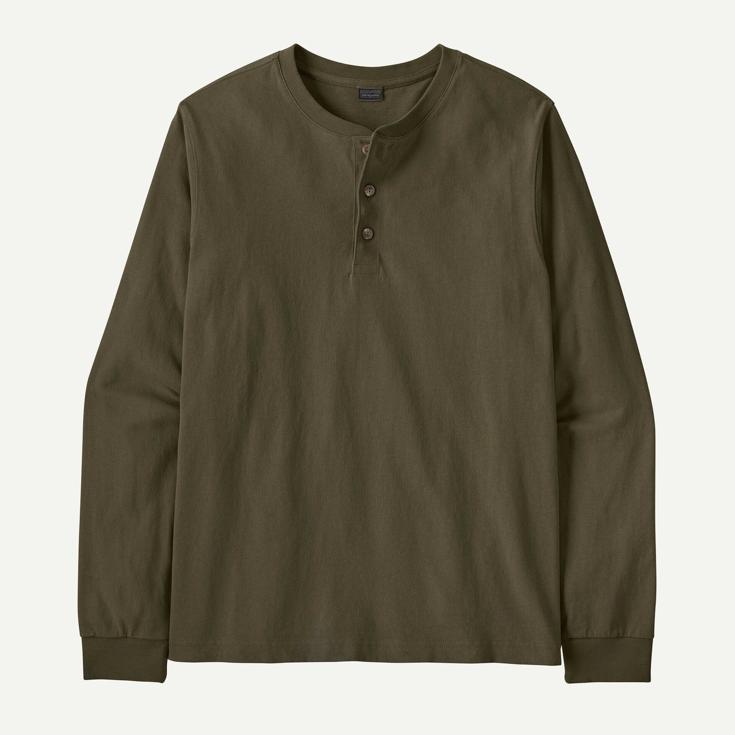 Men's Long-Sleeved Henley Shirt - US 5049