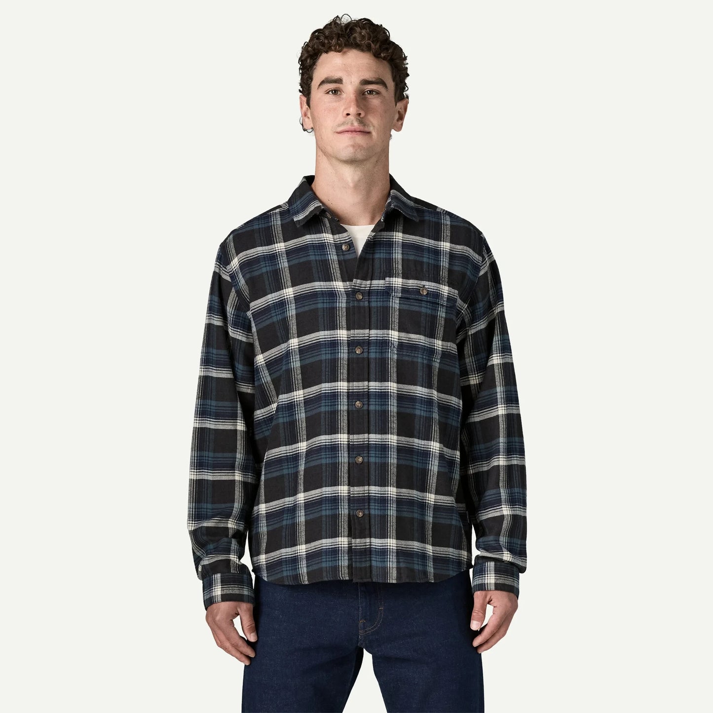 Men's Long-Sleeved Lightweight Fjord Flannel Shirt - US 3218