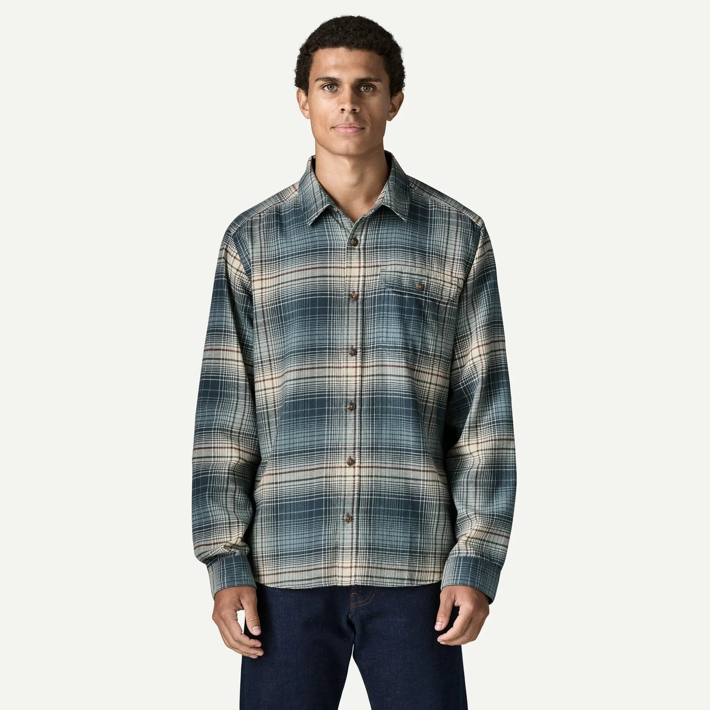 Men's Long-Sleeved Lightweight Fjord Flannel Shirt - US 3563