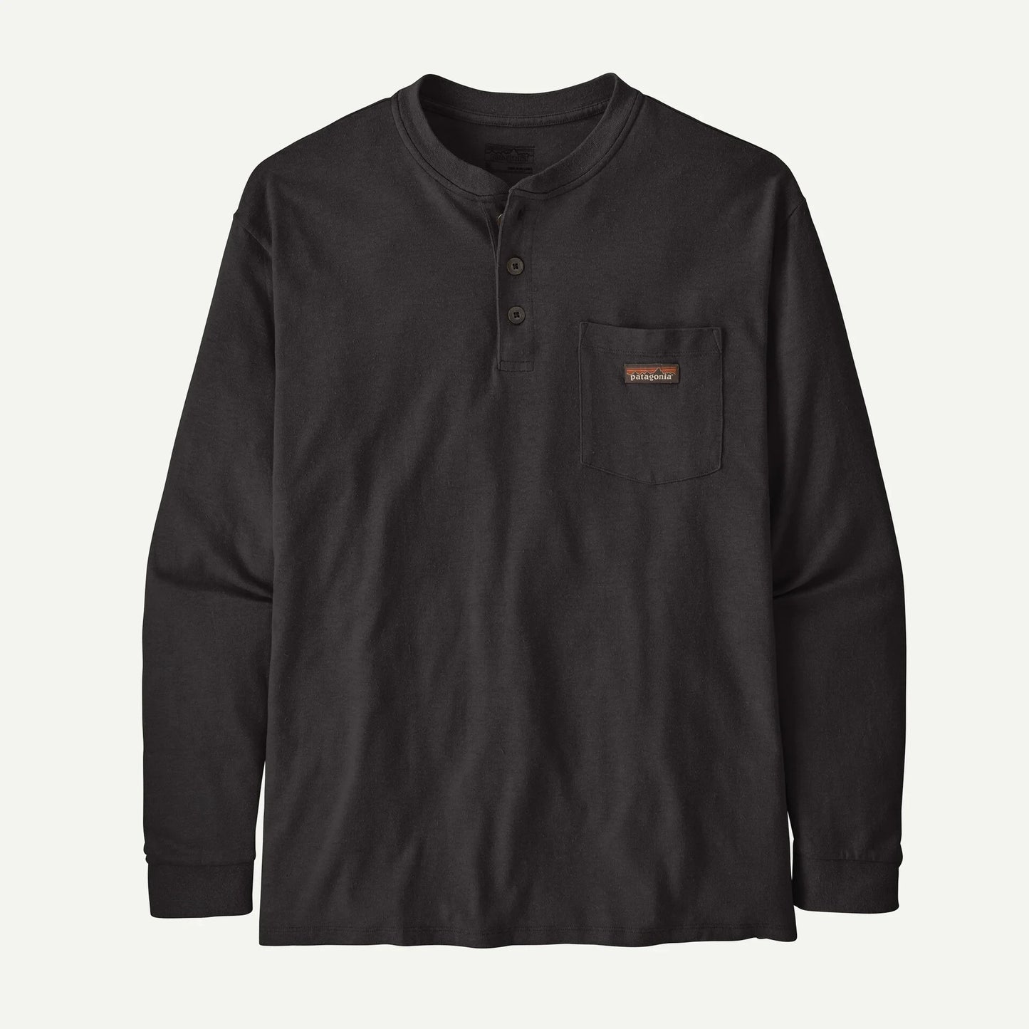 Men's Long-Sleeved Work Henley Pocket Tee - US 6088