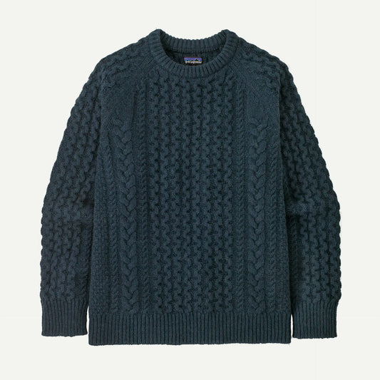Recycled Wool-Blend Cable-Knit Crewneck Sweater - US 2254
