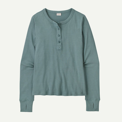 Women's Long-Sleeved Rib-Knit Henley - US 1789