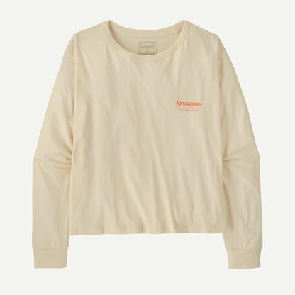 Women's Long-Sleeved Water People Banner Easy-Cut T-Shirt - US 8909